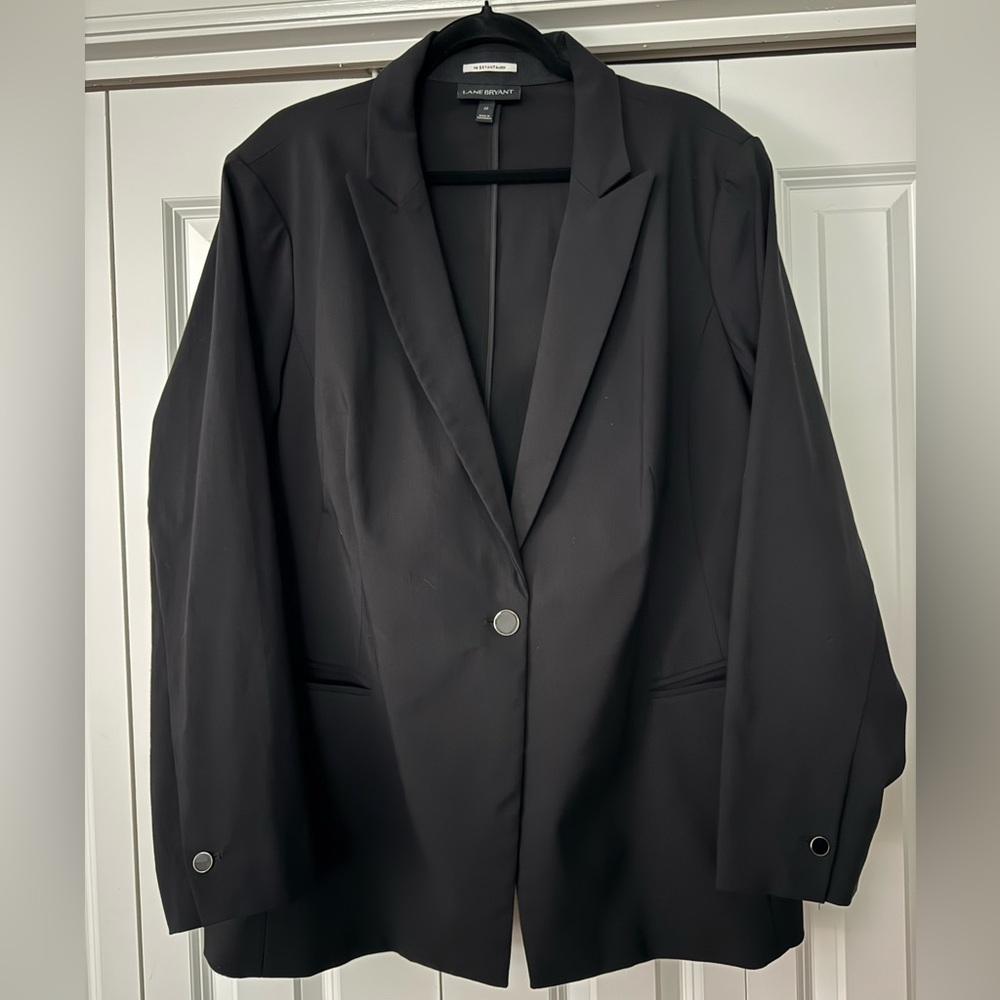 Lane Bryant Black Single-Button Blazer